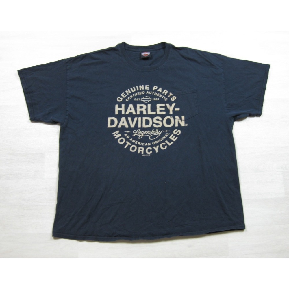 Harley-Davidson Motorcycles Pocket T Shirt Men's (2X/3X) Biker Ohio 2017
